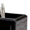 Dacasso Black Crocodile Embossed Leather Pencil Cup AG-2210 - alternate 3